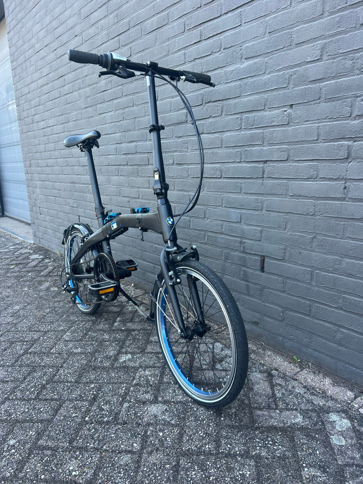BMW Originele Vouwfiets – Zwart/Blauw – Compact, Ready to go, Ophalen of Verzenden, Zo goed als nieuw