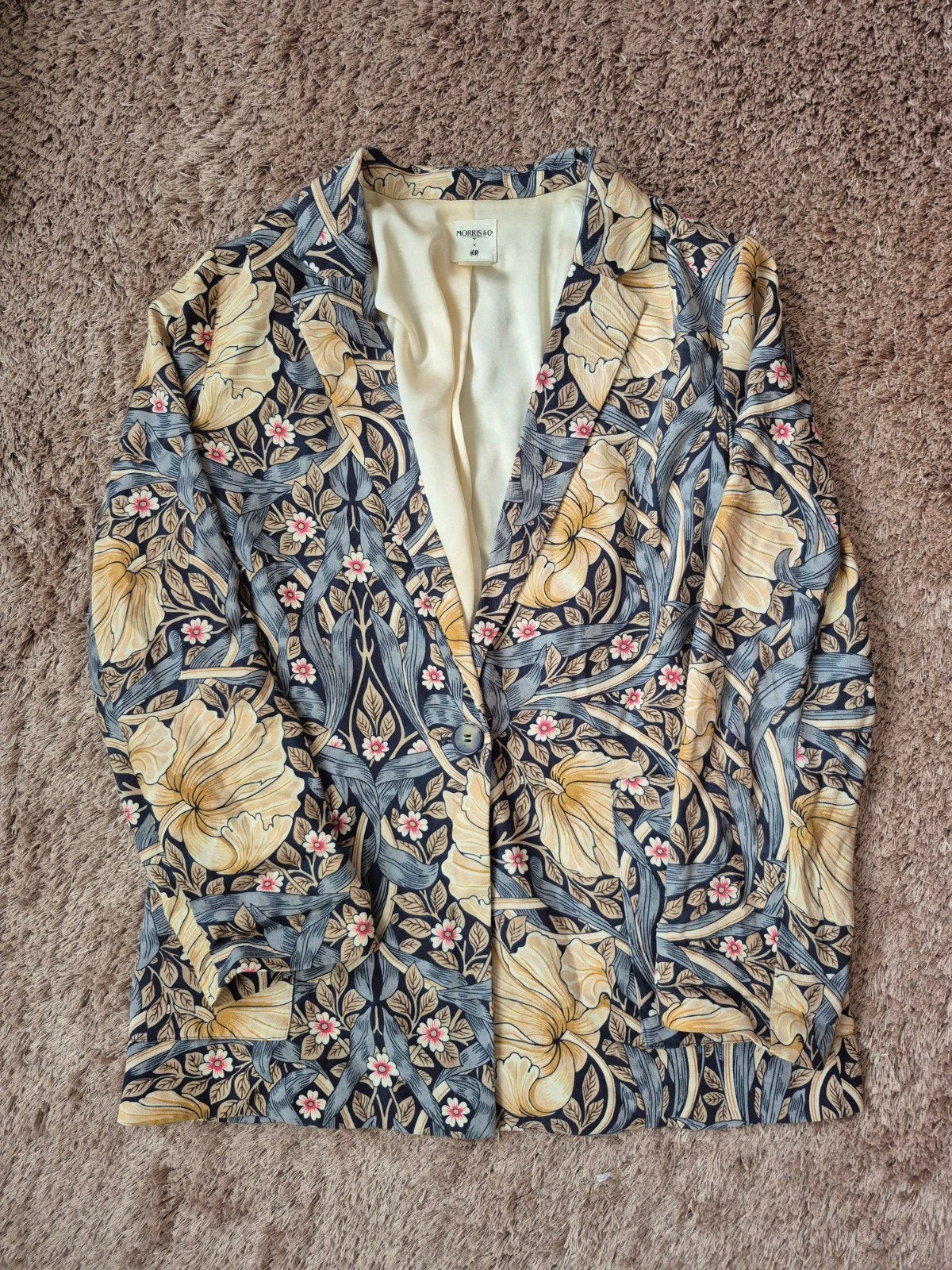 Morris & Co x H&M Kostuum met bloemenprint - Maat 38, Kostuum of Pak, Meerkleurig, Ophalen of Verzenden, Zo goed als nieuw