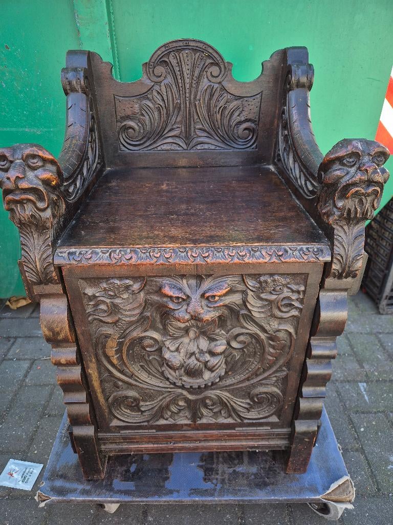 Antiek kolenkist, Ophalen of Verzenden