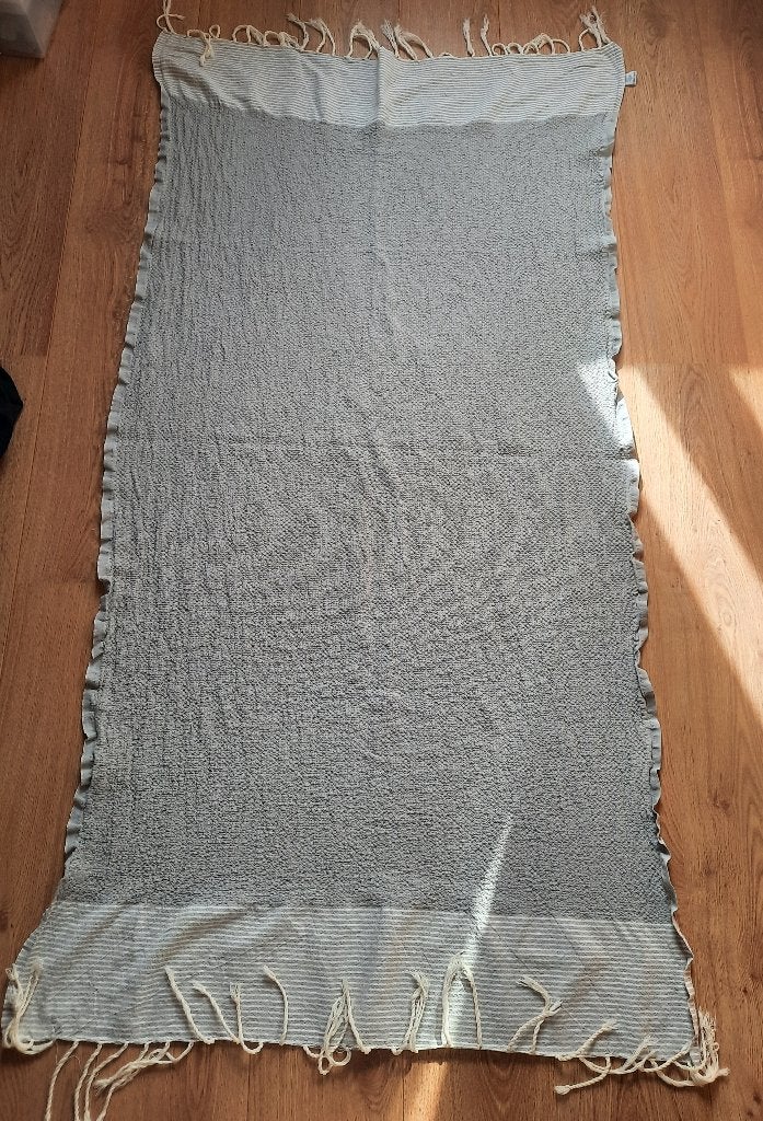 Fouta / Hamamdoek coton grijs, Huis en Inrichting, Badkamer | Badtextiel en Accessoires, Ophalen of Verzenden, Zo goed als nieuw