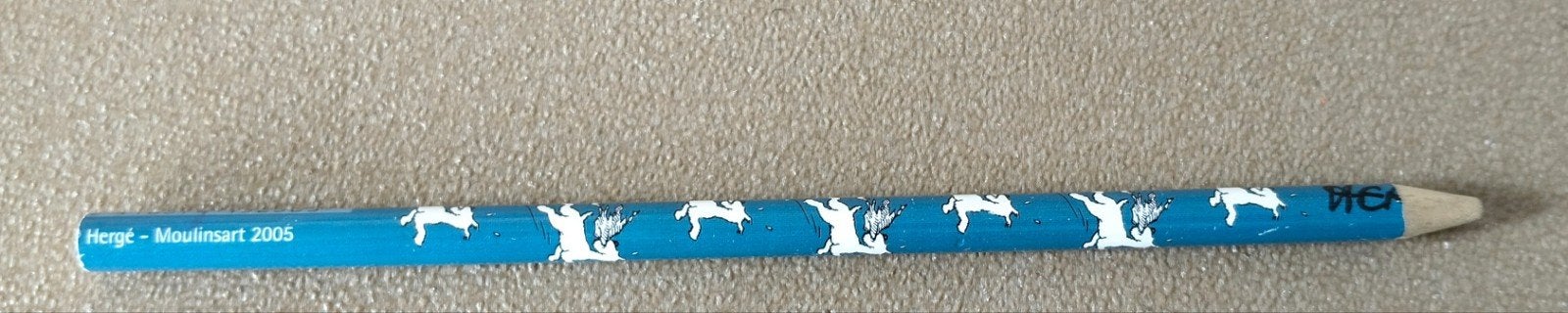 Blauw potlood met Bobbie Hergé 2005, Verzenden, Kuifje, Gebruikt, Gebruiksvoorwerp