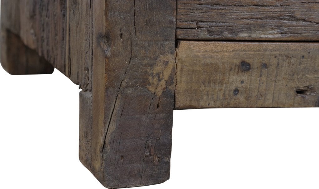 dressoir 200cm massief oud hout 4 deurs 6 la's laagste prijs, 5 laden of meer, Dressoir 200cm massief oud hout 4 deurs 6 la's Uniek