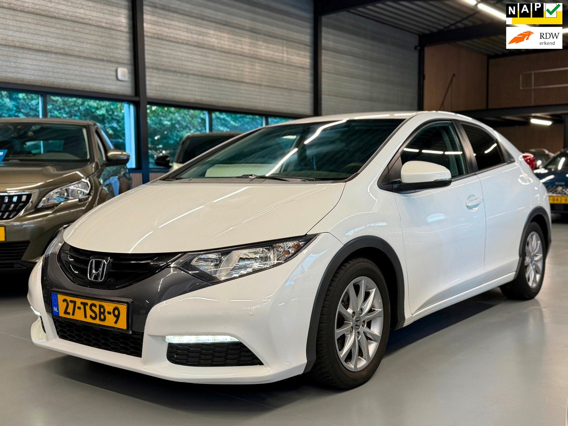 Honda Civic 1.4 Comfort 2012 l Clima l Cruise l Led, Auto's, Voorwielaandrijving, 4 cilinders, 1156 kg, Wit