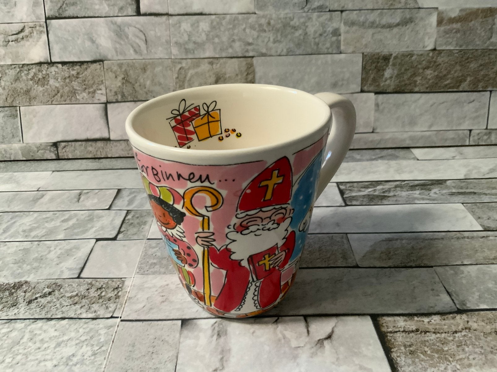 Blond Amsterdam Sint en Piet mok, Ophalen of Verzenden, Zo goed als nieuw, Aardewerk, Kop(pen) en/of Schotel(s)
