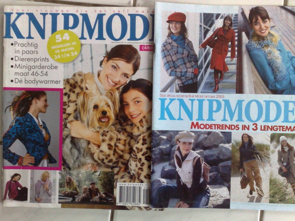 Knipmode oktober 2005 ,incl. bijlage modetrends 3 lengte, Verzenden, Zo goed als nieuw, Vrouw, Knipmode