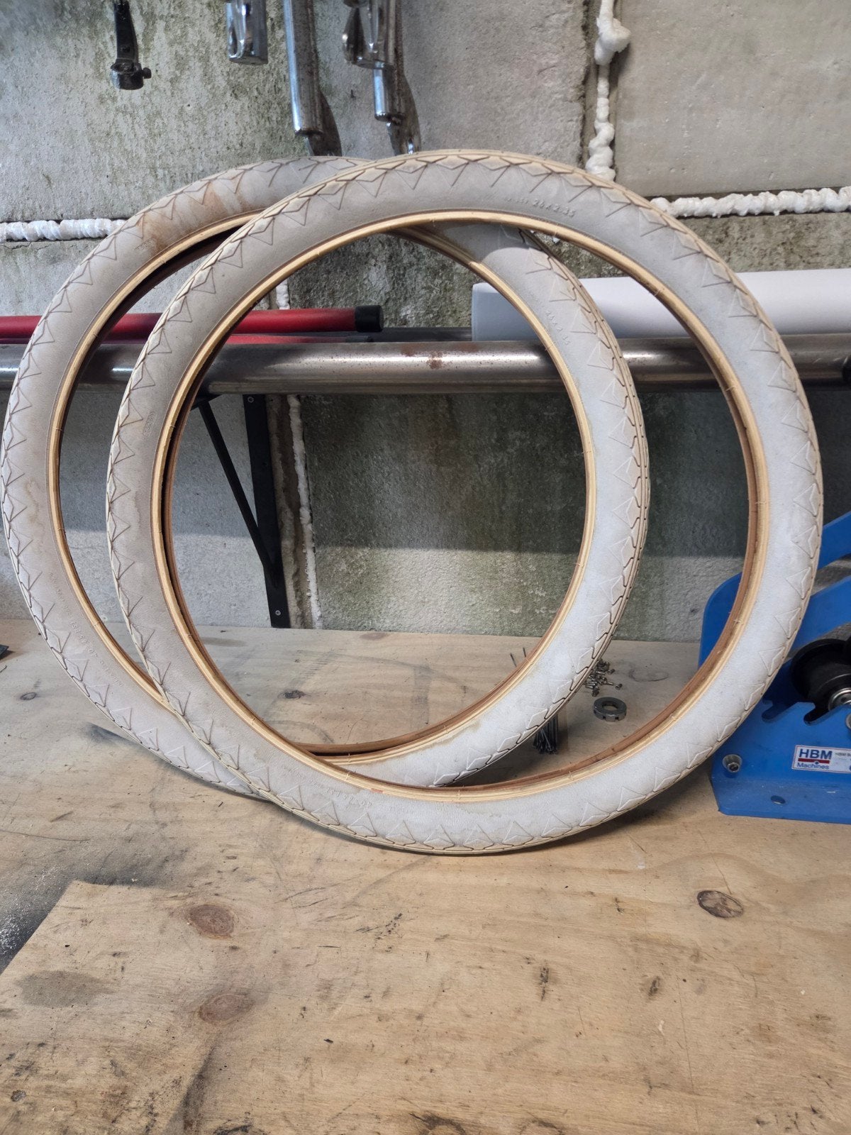 set gebruikte witte buitenbanden 26inch cruiser fiets, Fietsen en Brommers, Ophalen of Verzenden, Gebruikt, Band, Rubber