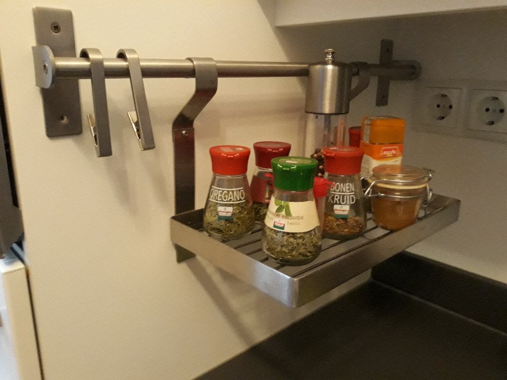 Opbergrekje van RVS, Ophalen, Overige stijlen, Zo goed als nieuw, Metaal