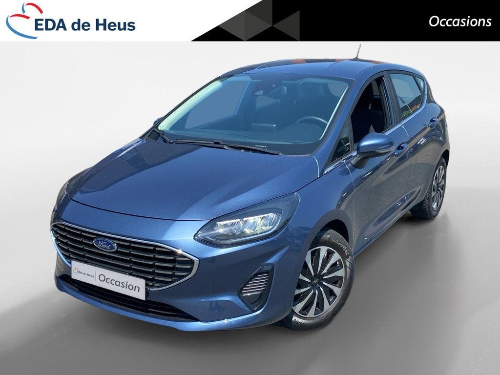 Ford Fiesta 5-deurs 1.0 EcoBoost Hybrid Titanium NL auto | A, Auto's, Ford, Voorwielaandrijving, 12 maanden, Gebruikt, Blauw