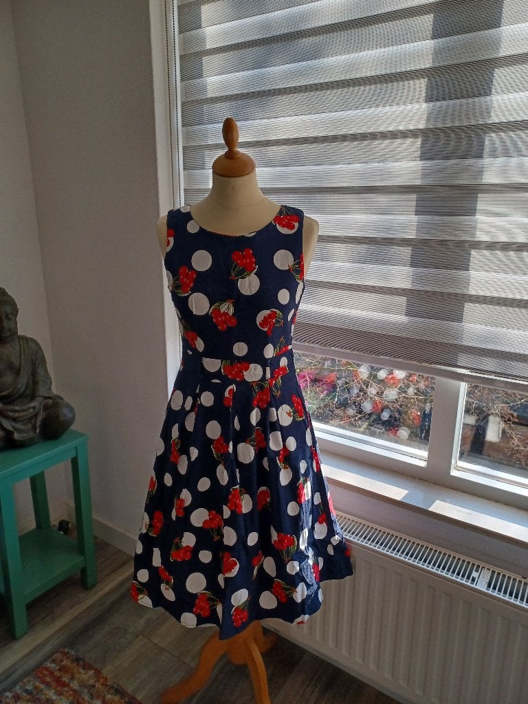 Mooie vintage swing dress van Stella maat 36. (2), Stella, Ophalen of Verzenden, Zo goed als nieuw, Maat 36 (S)