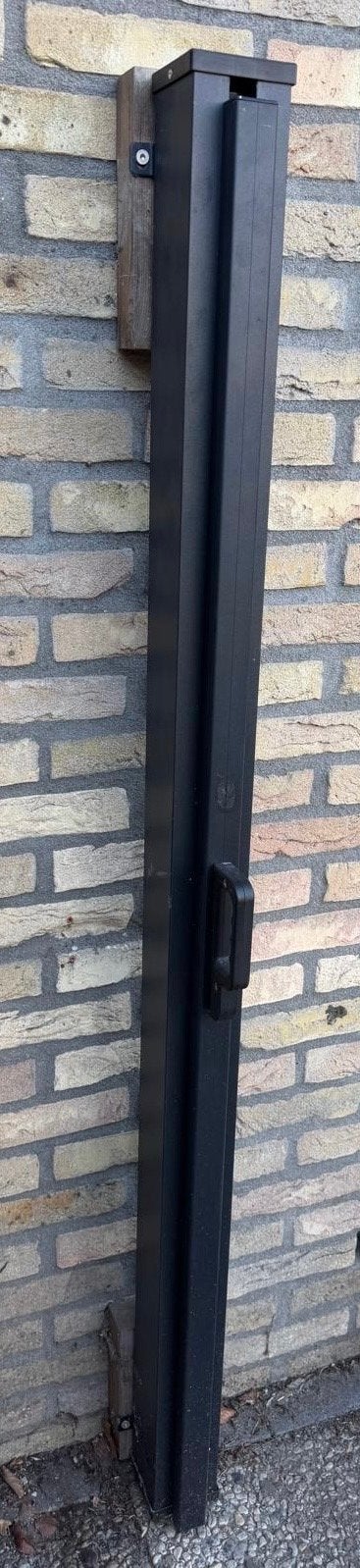 Uitschuifbaar windscherm - Zwart, in goede staat, Tuin en Terras, Ophalen, Gebruikt