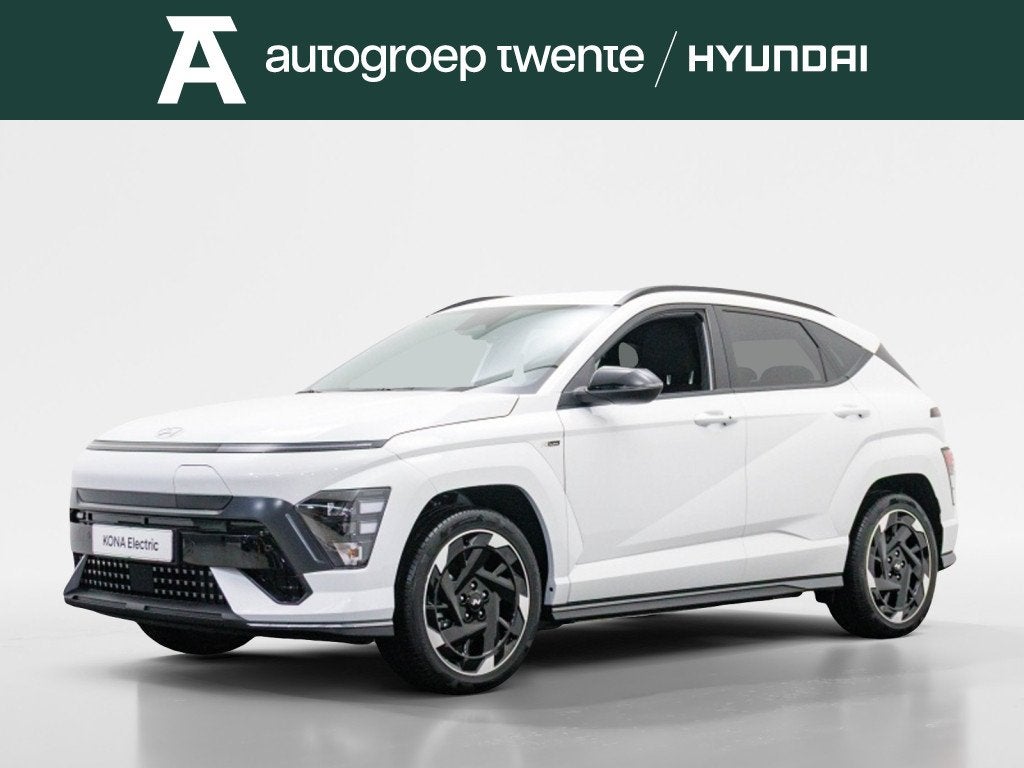 Hyundai KONA Electric N Line business 64.8 kWh | Navigatie |, Gebruikt, Wit, 37 min, 204 pk