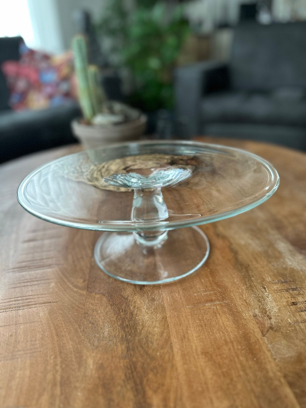 Glazen taartschaal - Art Living, Ophalen, Overige merken, Glas, Schaal of Schalen