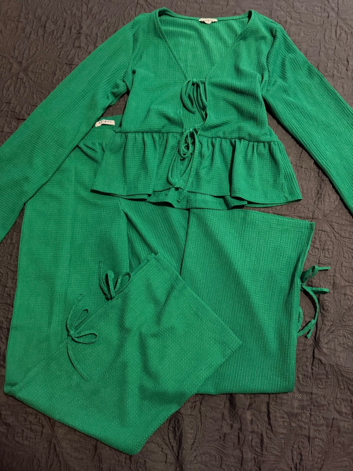 Groene tweedelige set van Amy & Ivy, Ophalen of Verzenden, Zo goed als nieuw, Maat 34 (XS) of kleiner