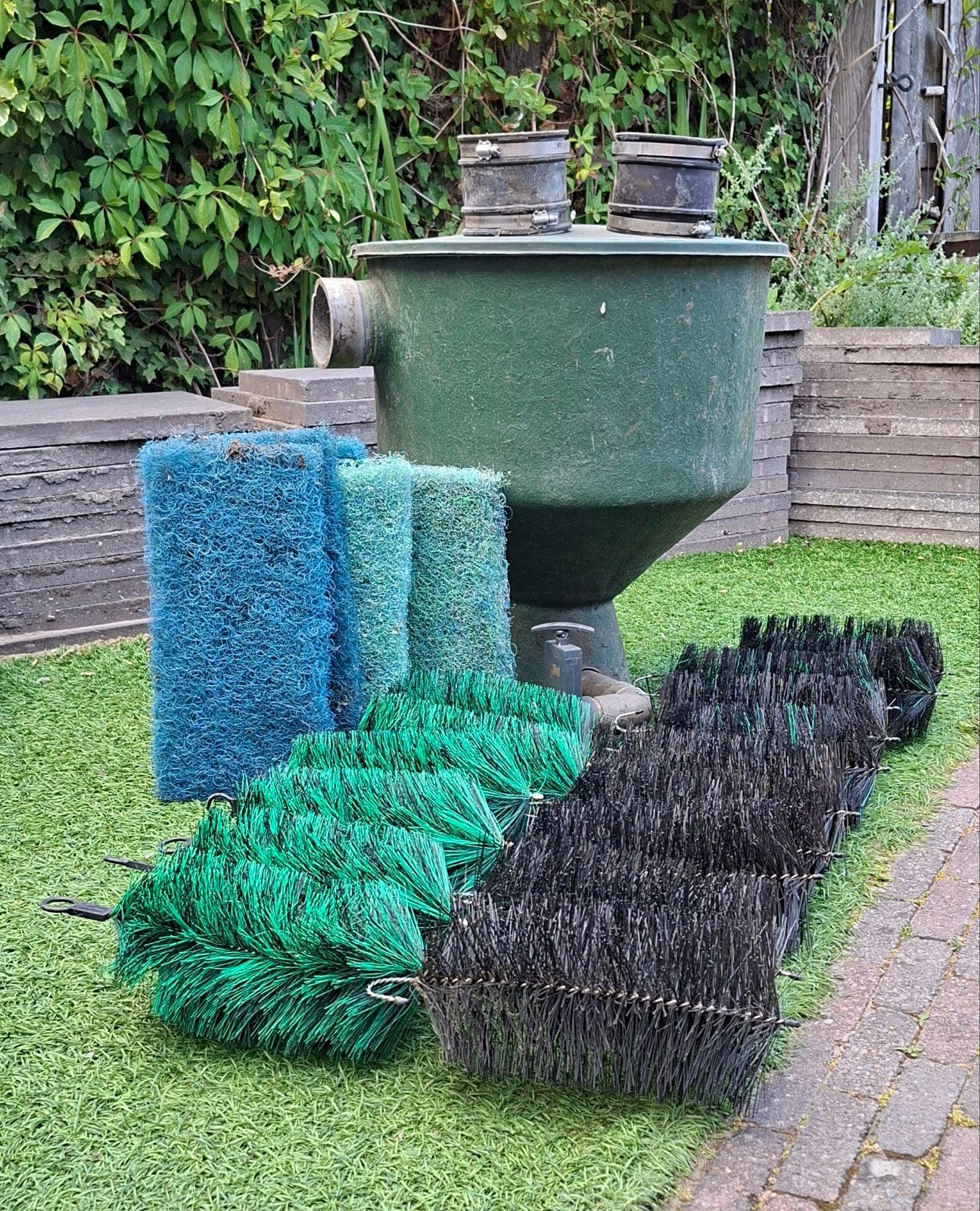 Vortex vijverfilter 60x65cm met borstels en Japanse matten, Tuin en Terras, Vijvers, Ophalen, Gebruikt