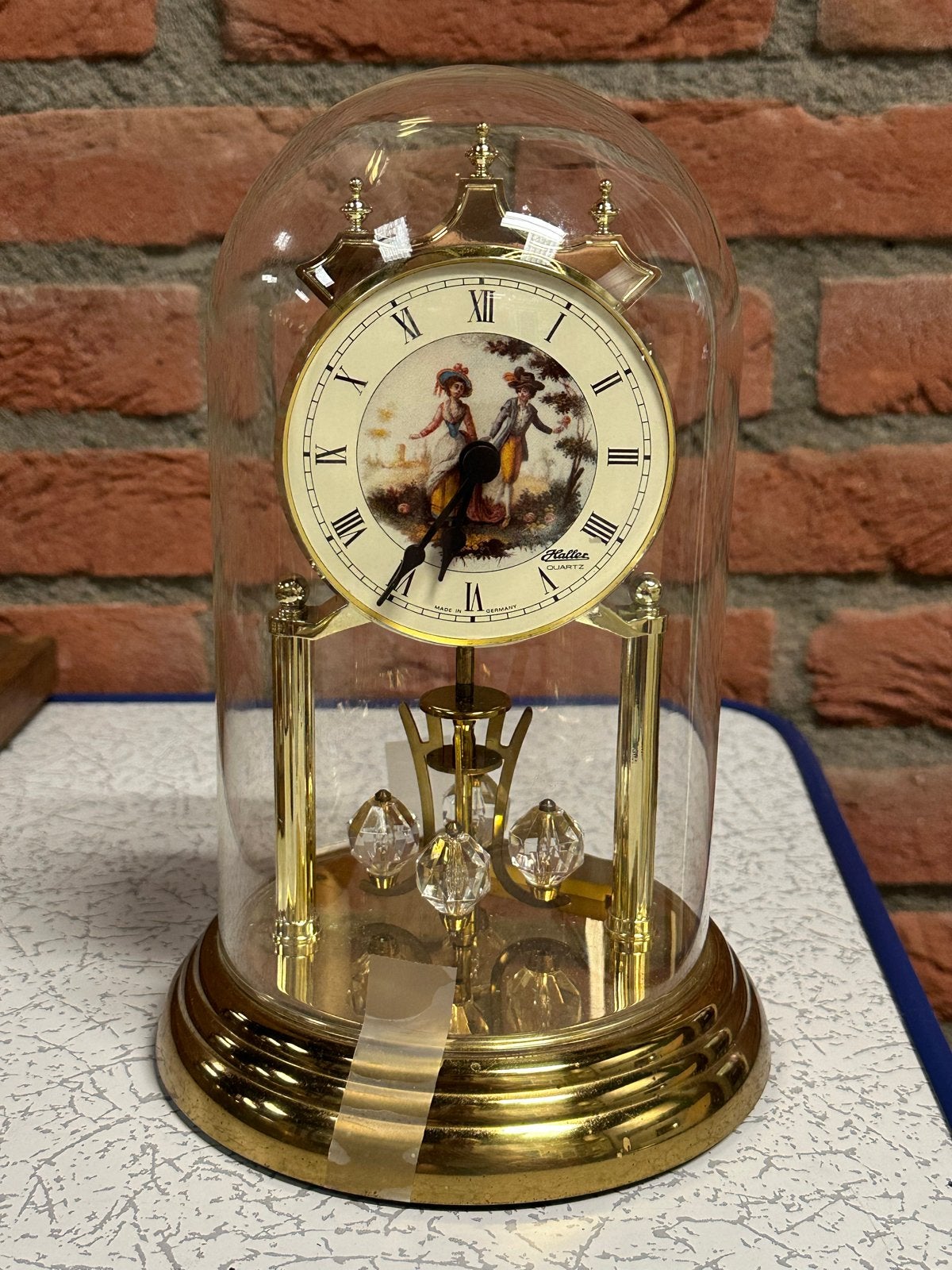 Vintage Kienzle Quartz Klok onder Glazen Stolp, Antiek en Kunst, Antiek | Klokken, Ophalen of Verzenden
