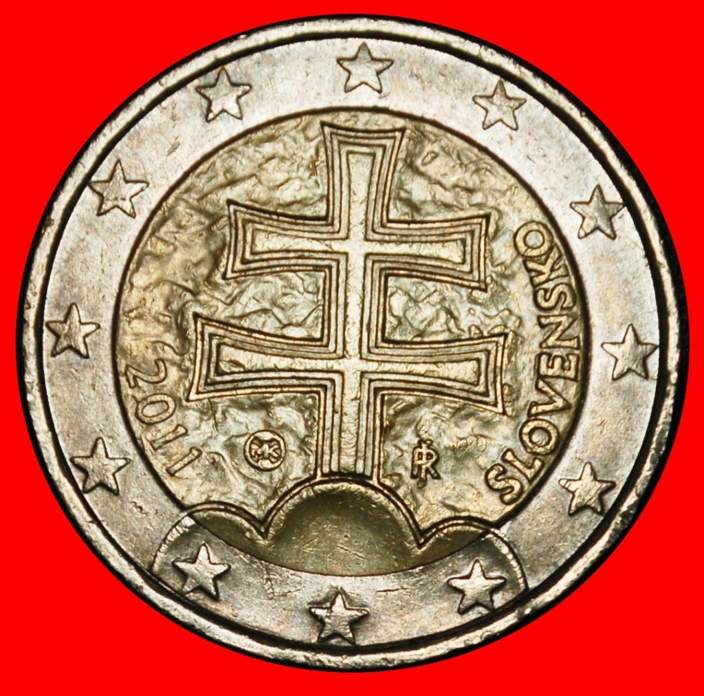 Ⰺ 3 HILLS (2009-2025): SLOVAKIA 2 EUROS 2011 RIM r1!, Ophalen of Verzenden, Overige landen, 2 euro, Losse munt