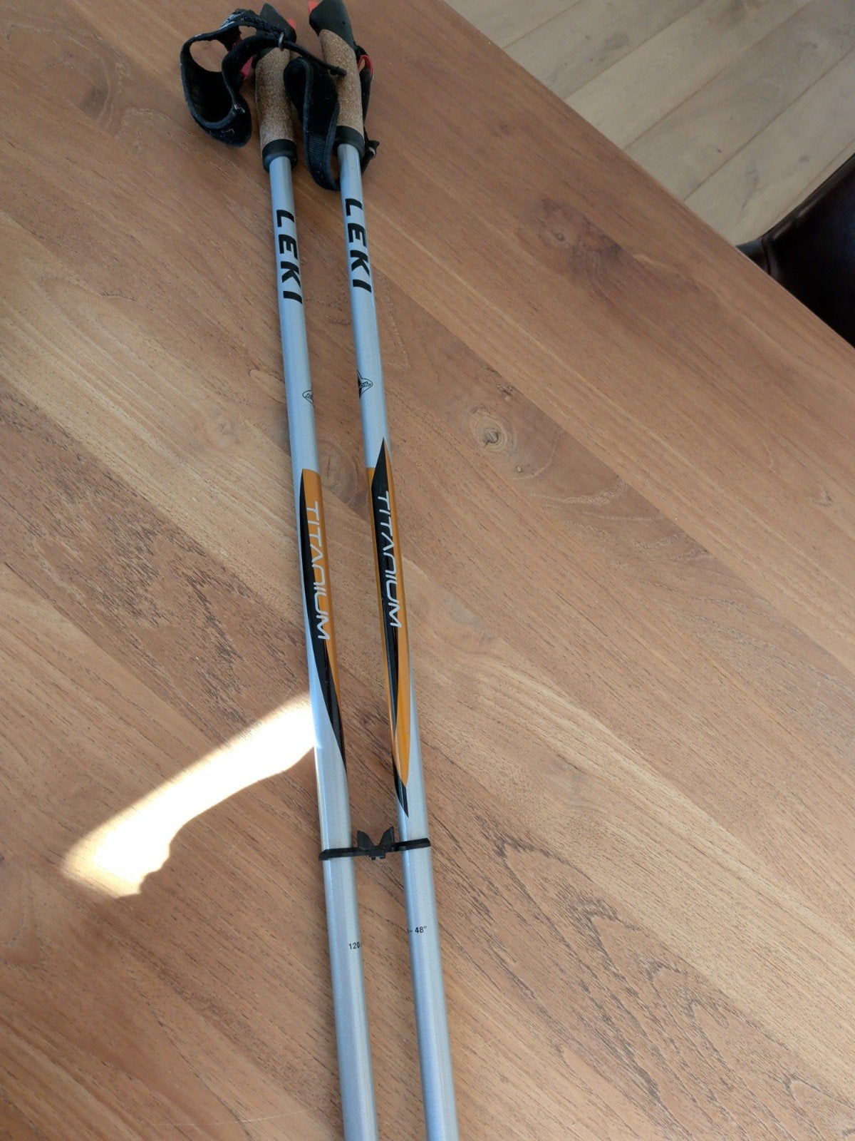 Leki Titanium wandelstokken, Ophalen of Verzenden, Gebruikt