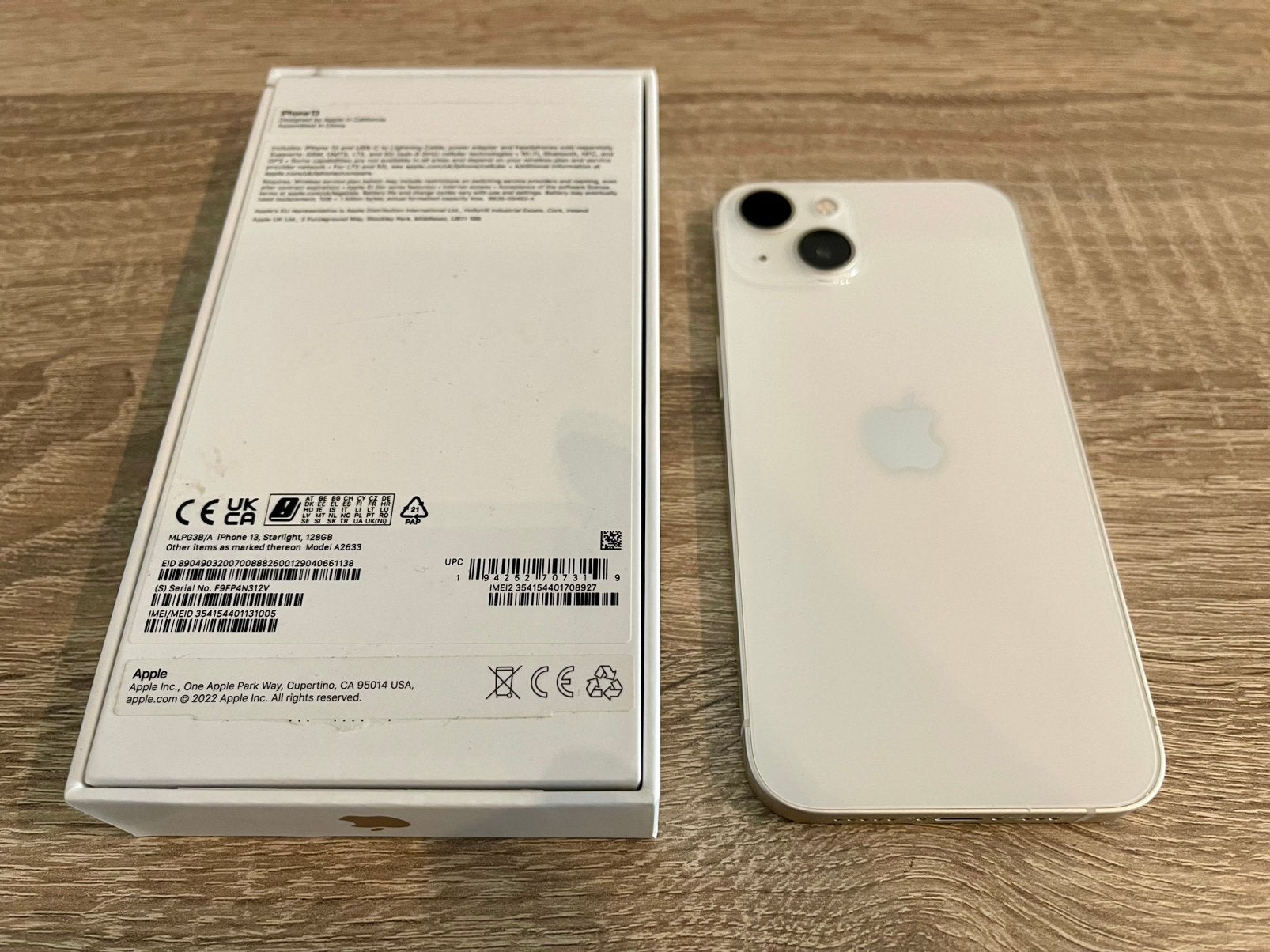 Apple iPhone 13 | Orginele Batterij 100%  | 128 gb | Wit, Telecommunicatie, Mobiele telefoons | Apple iPhone, 128 GB, Wit, IPhone 13