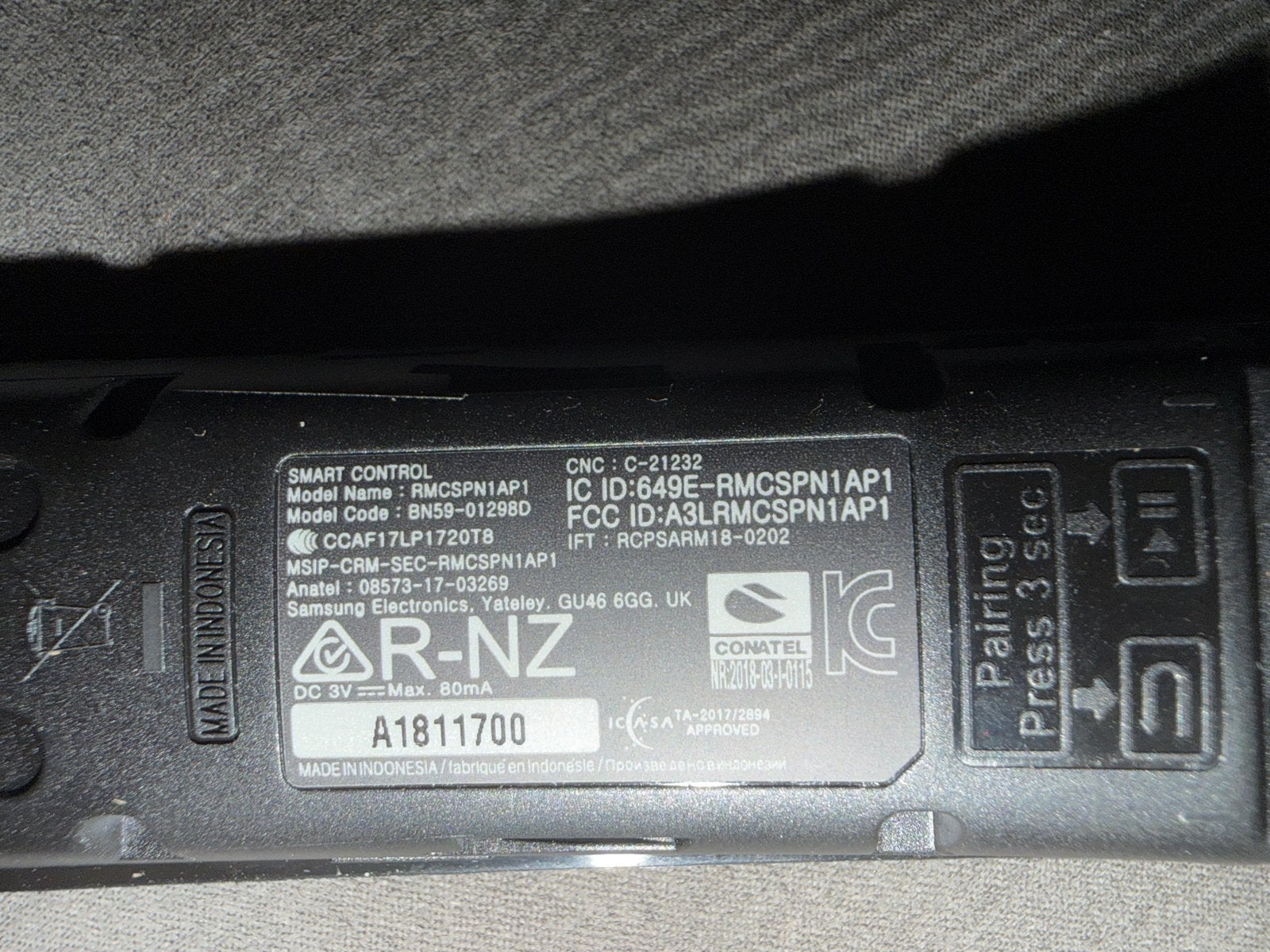 Samsung Smart Control Afstandsbediening RMCSPN1AP1, Ophalen of Verzenden, Gebruikt, Origineel, Tv