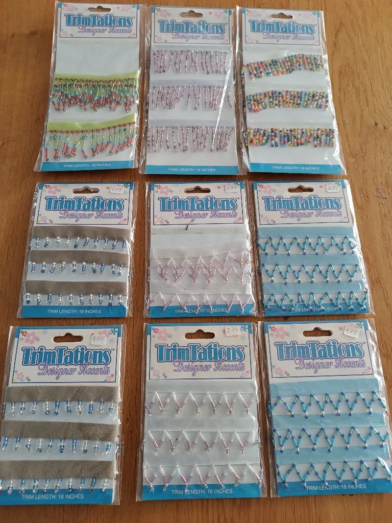 Trimtations 9x verpakking opsieren van kleding,lampenkapjes, Ophalen of Verzenden, Nieuw
