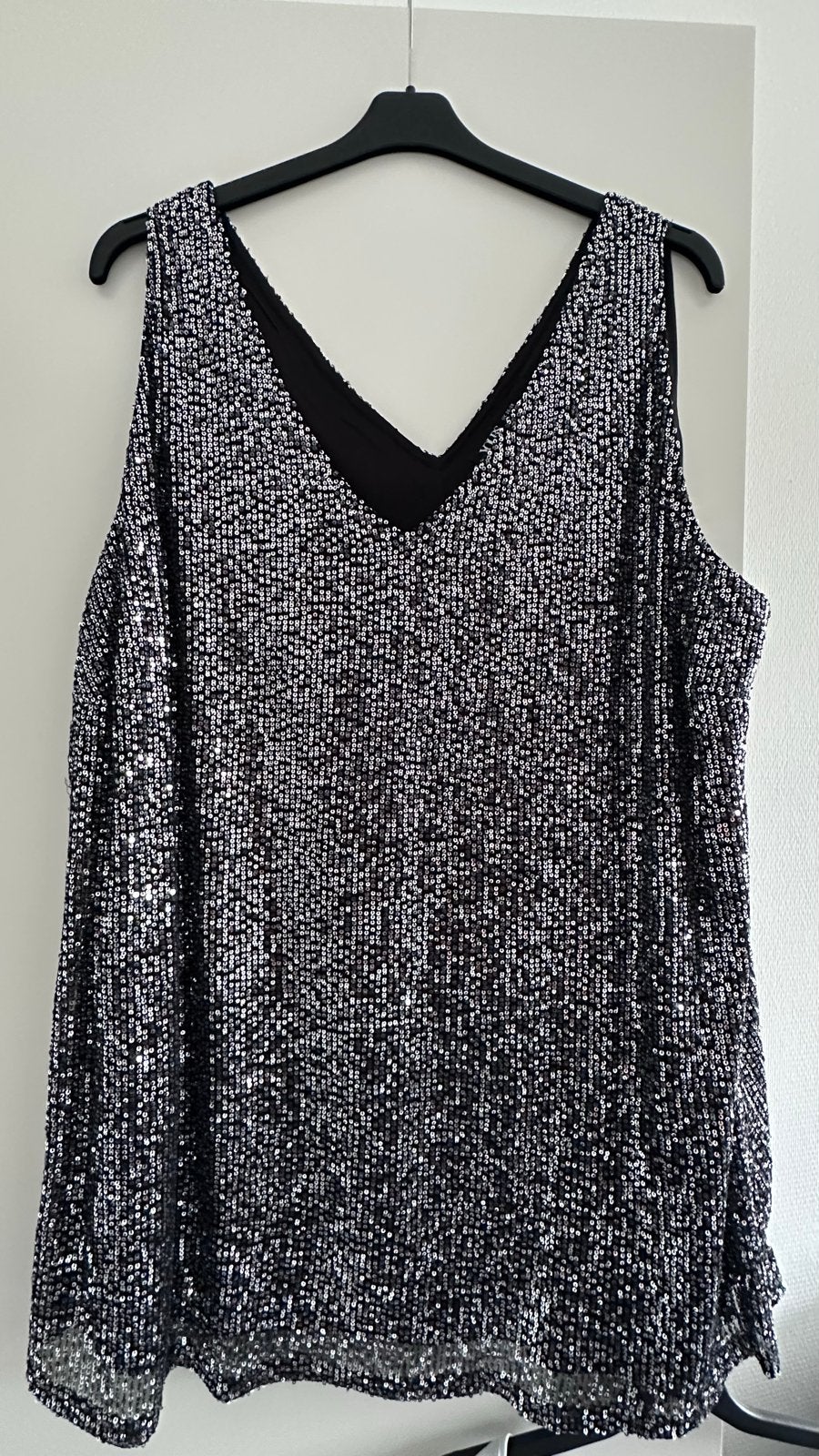 Feestelijk Yours Clothing hemd met pailletten, maat 54-56, Zwart, Maat 46/48 (XL) of groter, Ophalen of Verzenden, Zonder mouw