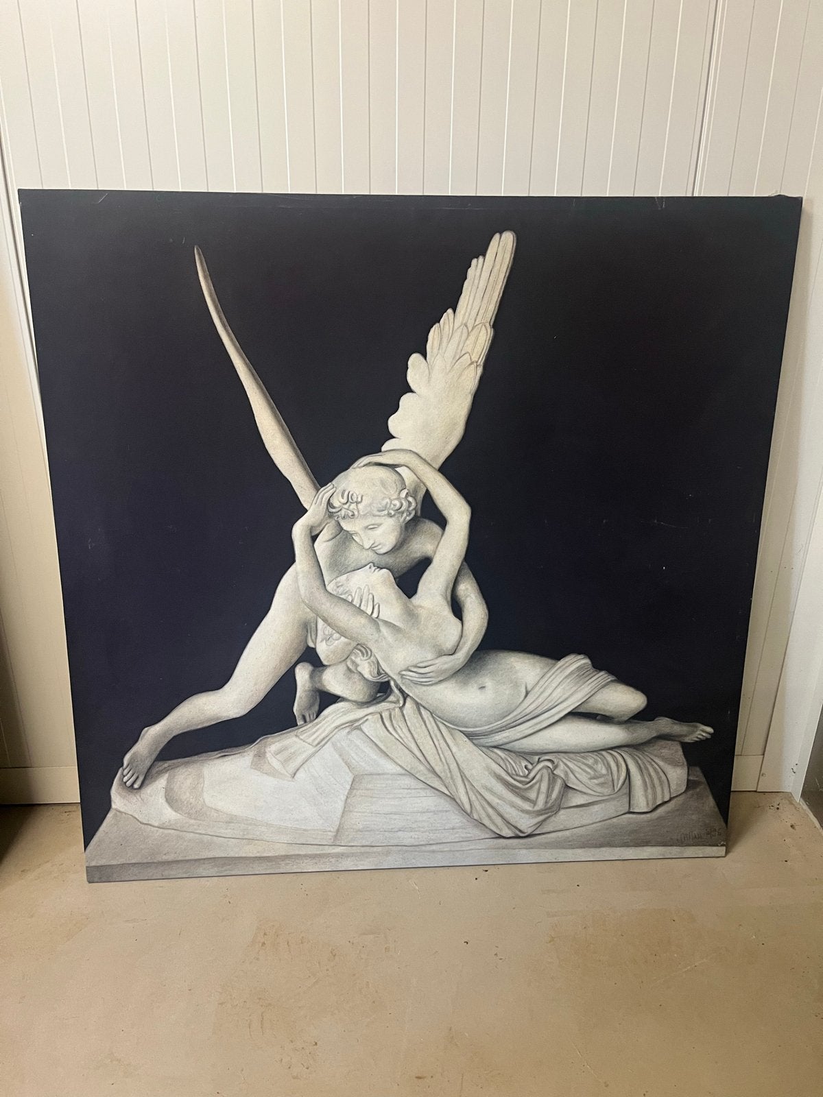 Groot schilderij: Amor en Psyche, Ophalen