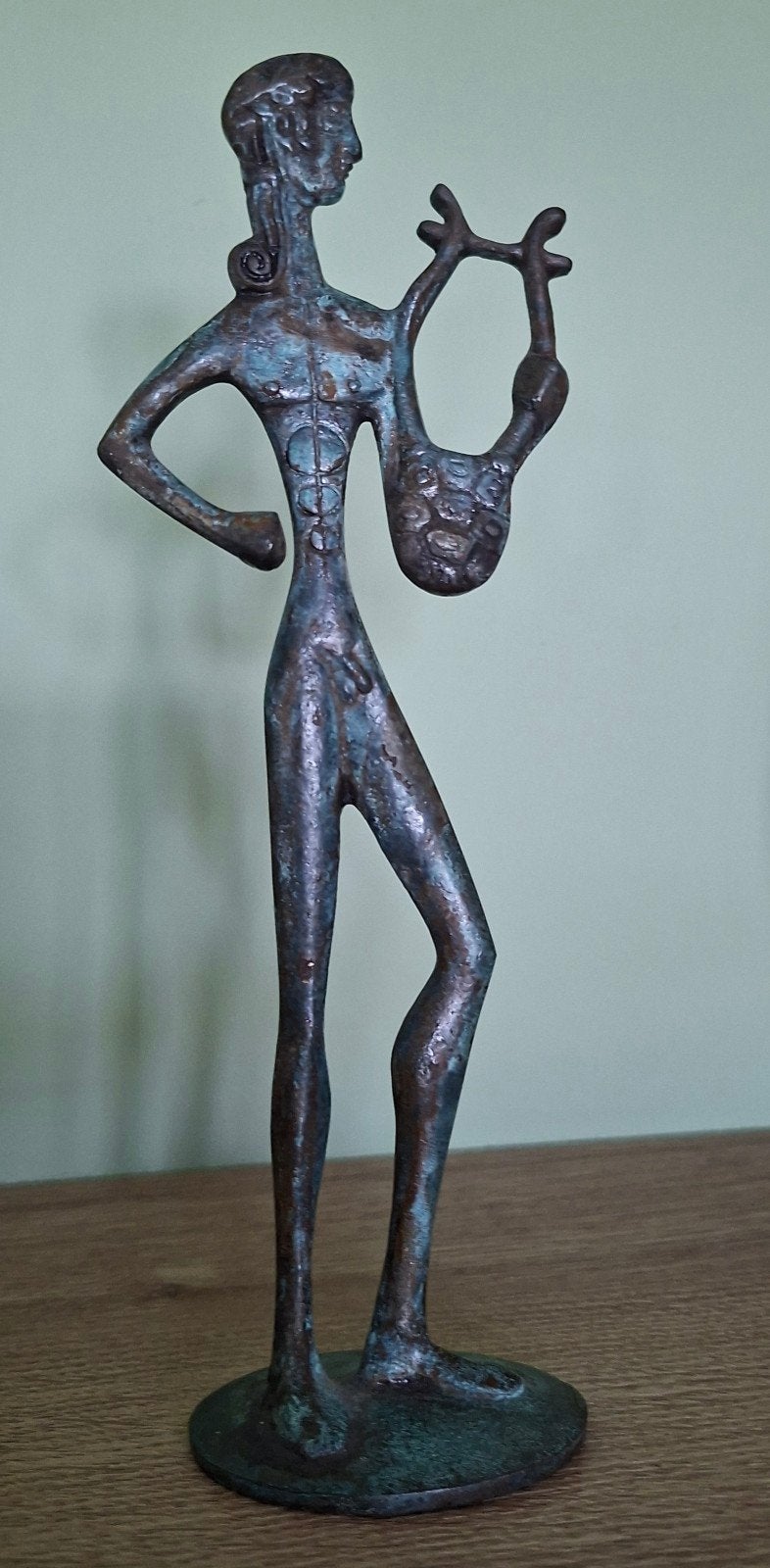 Bronzen beeldje Apollo, Ophalen of Verzenden