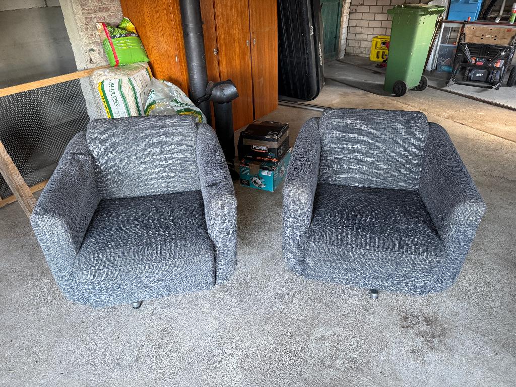 Kuipstoeltjes, Huis en Inrichting, Stoelen, Ophalen, Gebruikt, Twee, Stof