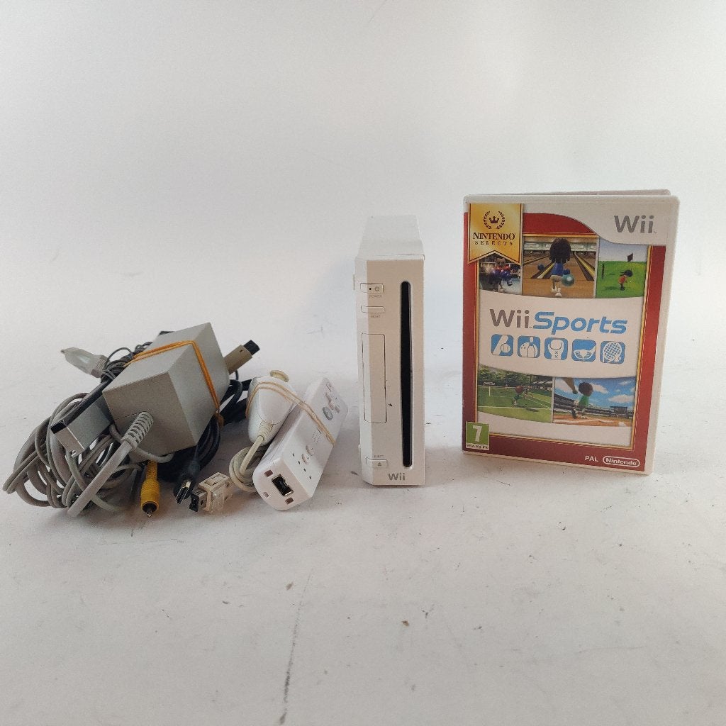 Nintendo Wii Wit + controller + Wii sports + HDMI adapter, Spelcomputers en Games, Games | Nintendo Wii, Ophalen of Verzenden