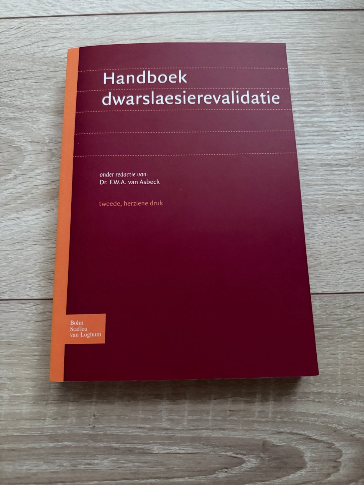 Boek Handboek dwarslaesierevalidatie, Ophalen of Verzenden, Beta, Zo goed als nieuw, HBO