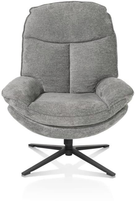 nieuwe relex Fauteuil+Poef, stof grijs, Draai+Kantelbaar H&H, Huis en Inrichting, Fauteuils, Ophalen, Nieuw, Stof, 50 tot 75 cm