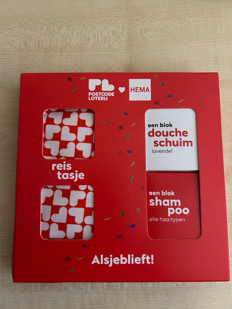HEMA reistasje met douche- en shampooblok *~~nieuw~~*, Verzenden, Nieuw, Bad & Douche