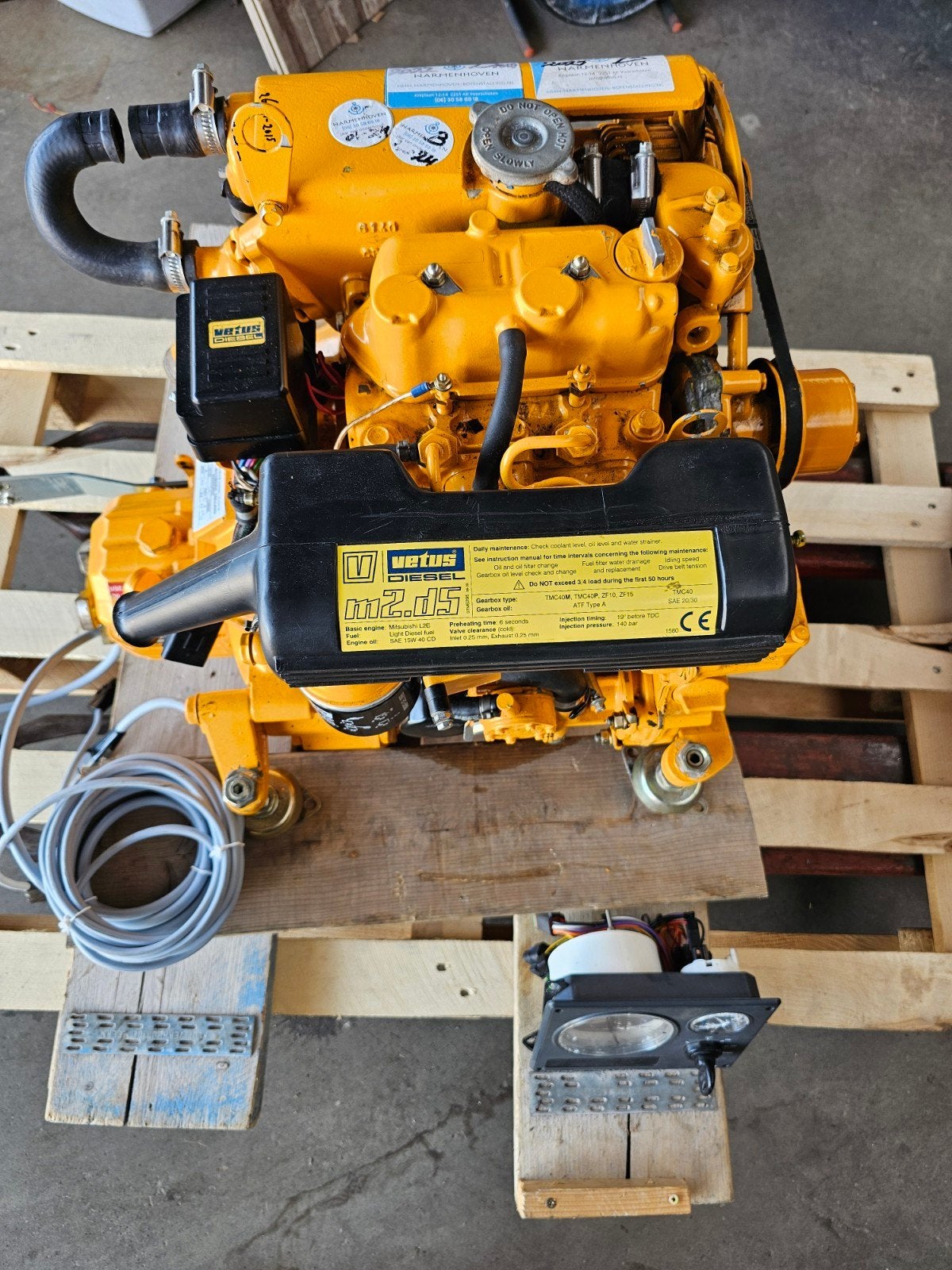 Vetus m2.d5 diesel 2 cilinder 13 pk, Ophalen, 10 tot 30 pk, Gebruikt, Binnenboordmotor