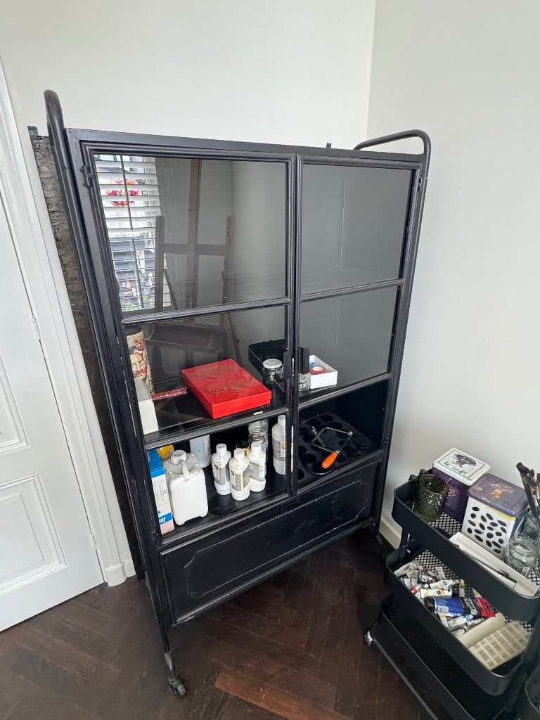 Metalen kast, Huis en Inrichting, Kasten | Roldeurkasten en Archiefkasten, Ophalen, Gebruikt, 50 tot 100 cm, Metaal