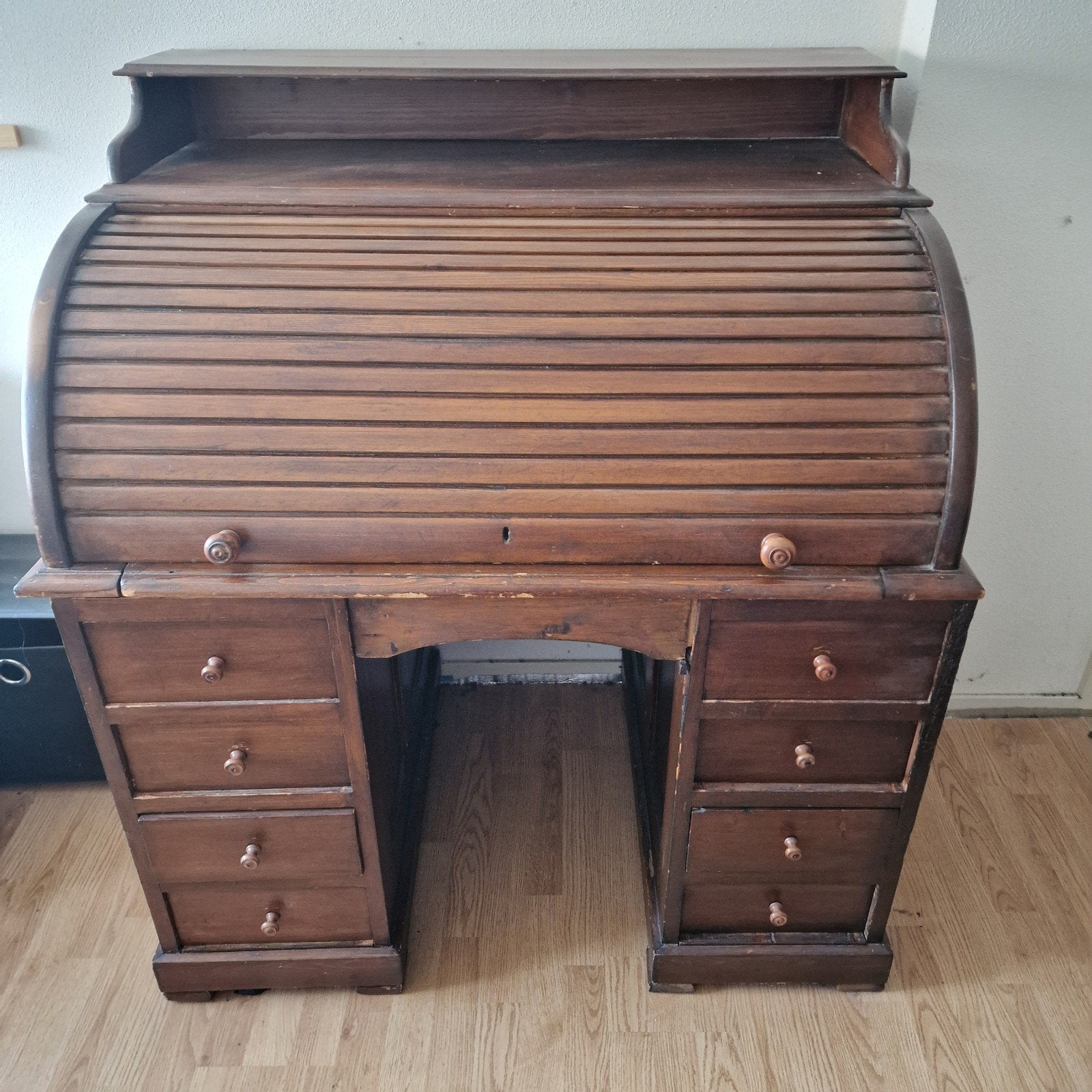 Authentiek houten bureau, Ophalen