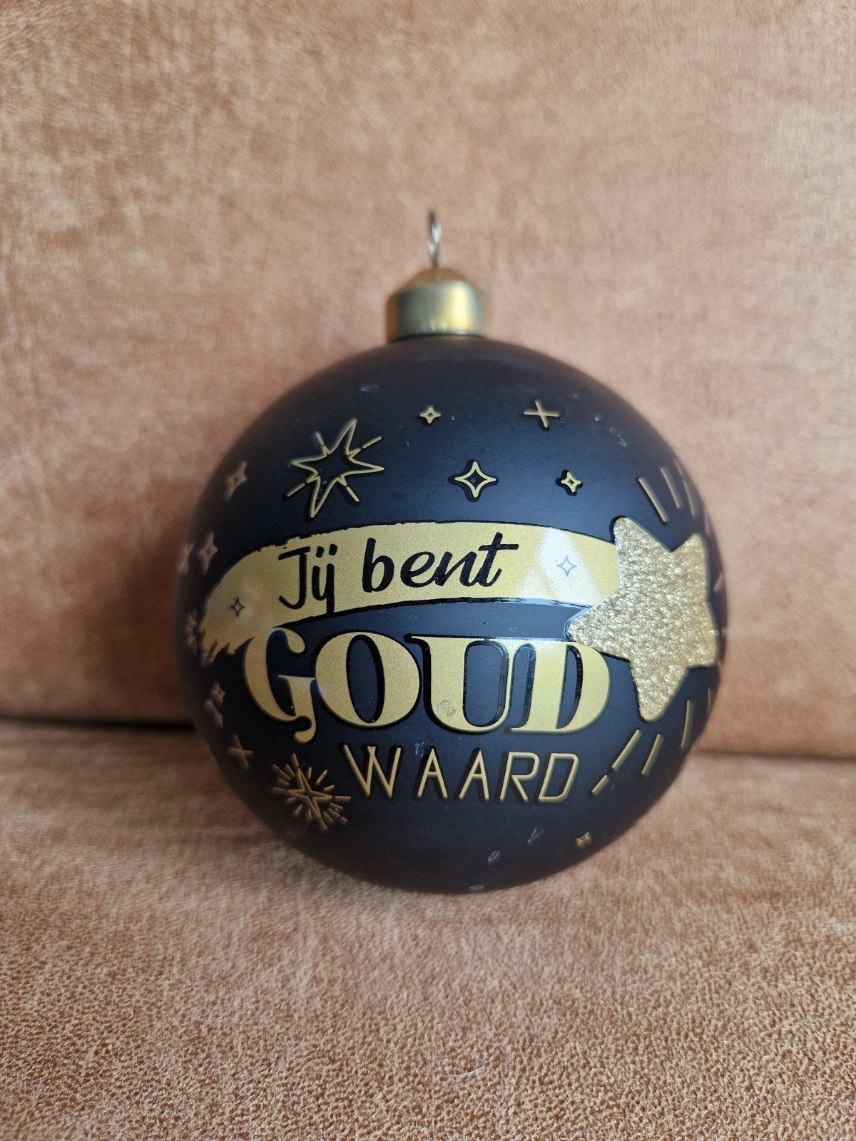 kerstbal jij bent goud waard zwart goud, Diversen, Ophalen of Verzenden, Zo goed als nieuw