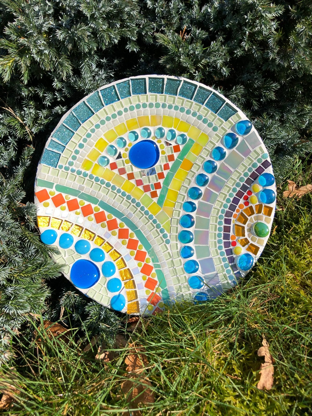 Handgemaakte Mozaïek Schaal - 30cm, Overige materialen, Schaal, Rond, Nieuw