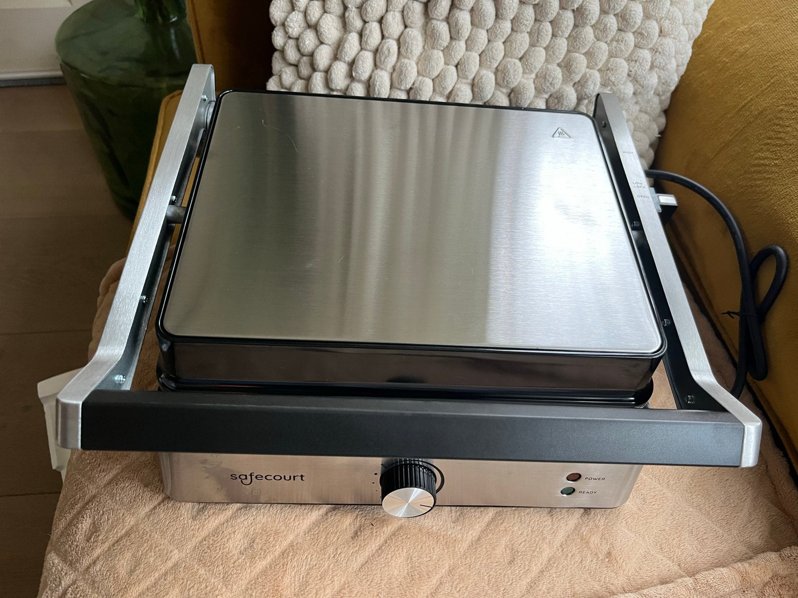 SafeCourt Compact Contactgrill  NIEUW, Witgoed en Apparatuur, Grillplaten, Ophalen of Verzenden, Vaatwasmachinebestendig, Zo goed als nieuw