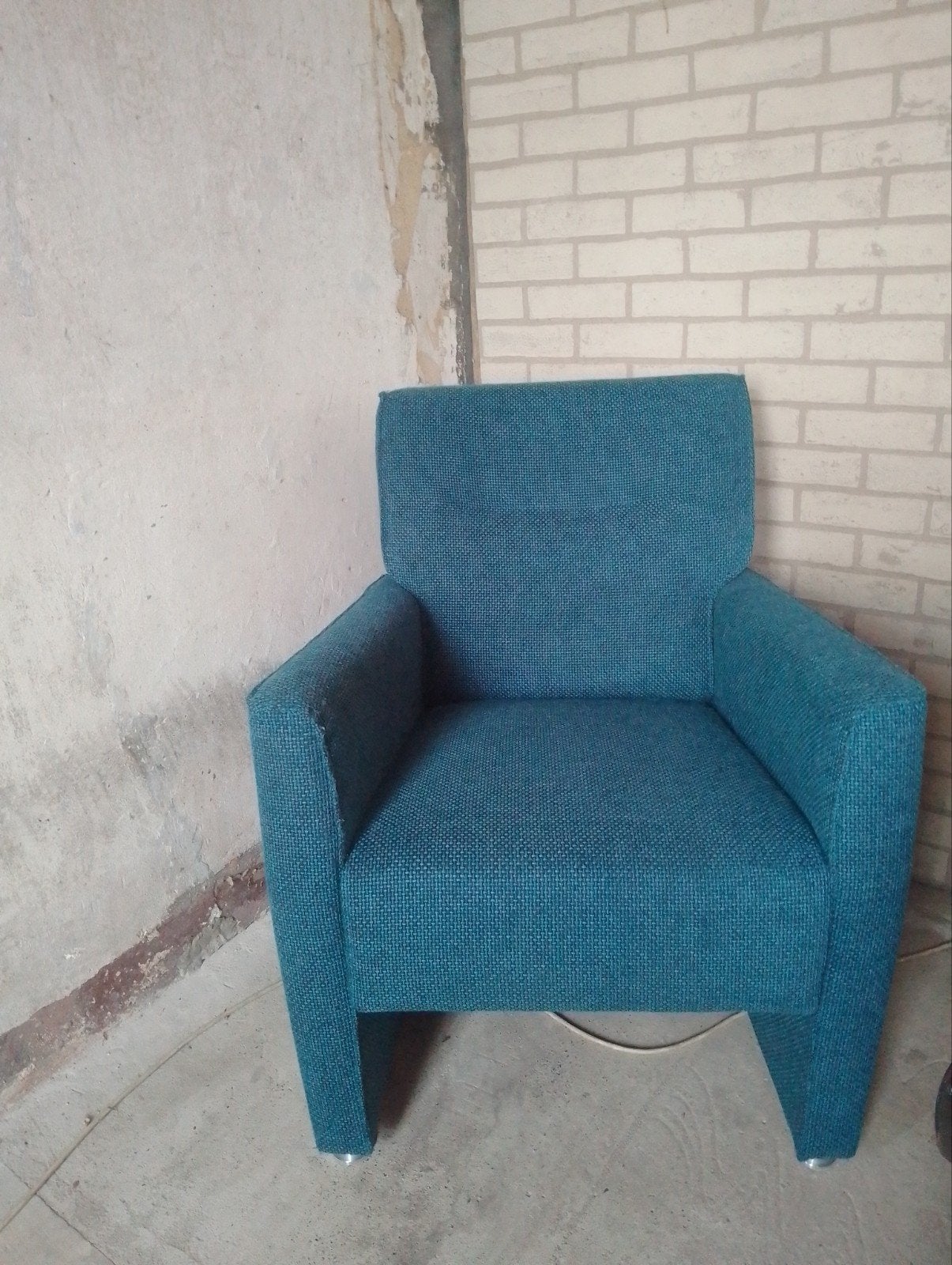 Montel fauteuil, blauwgroen, zo goed als nieuw, Huis en Inrichting, Ophalen, Blauw, Zo goed als nieuw, Eén