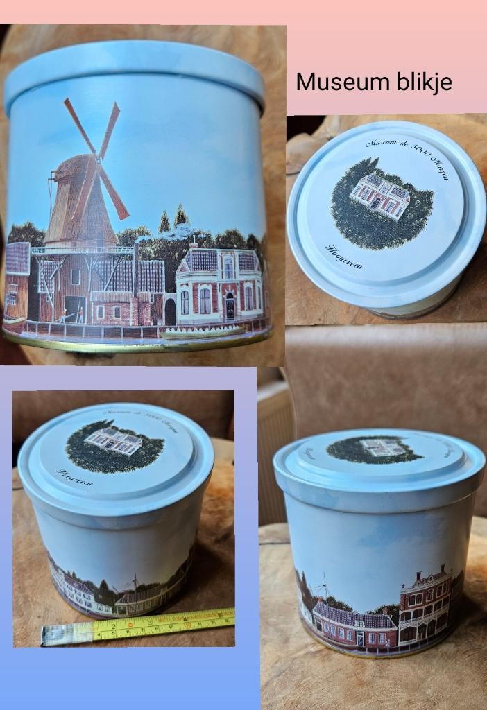Hoogeveen blik, molen & huisjes 12x11,5cm prachtig en nieuw!, Ophalen of Verzenden, Nieuw, Koek(jes), Overige merken