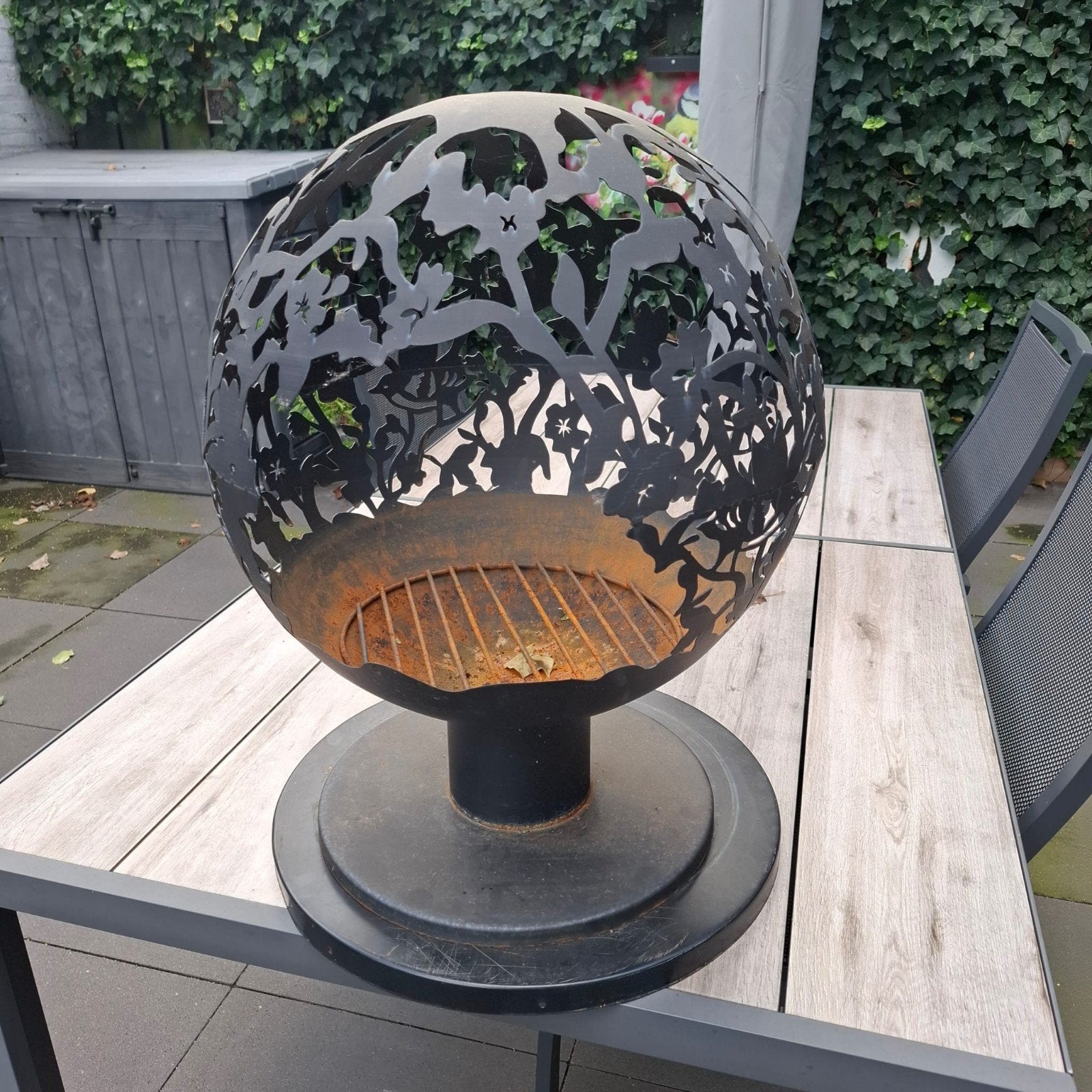 Leuke zwarte vuurkorf - nooit gebrand, Tuin en Terras, Vuurkorven, Ophalen, Zo goed als nieuw, Vuurkorf