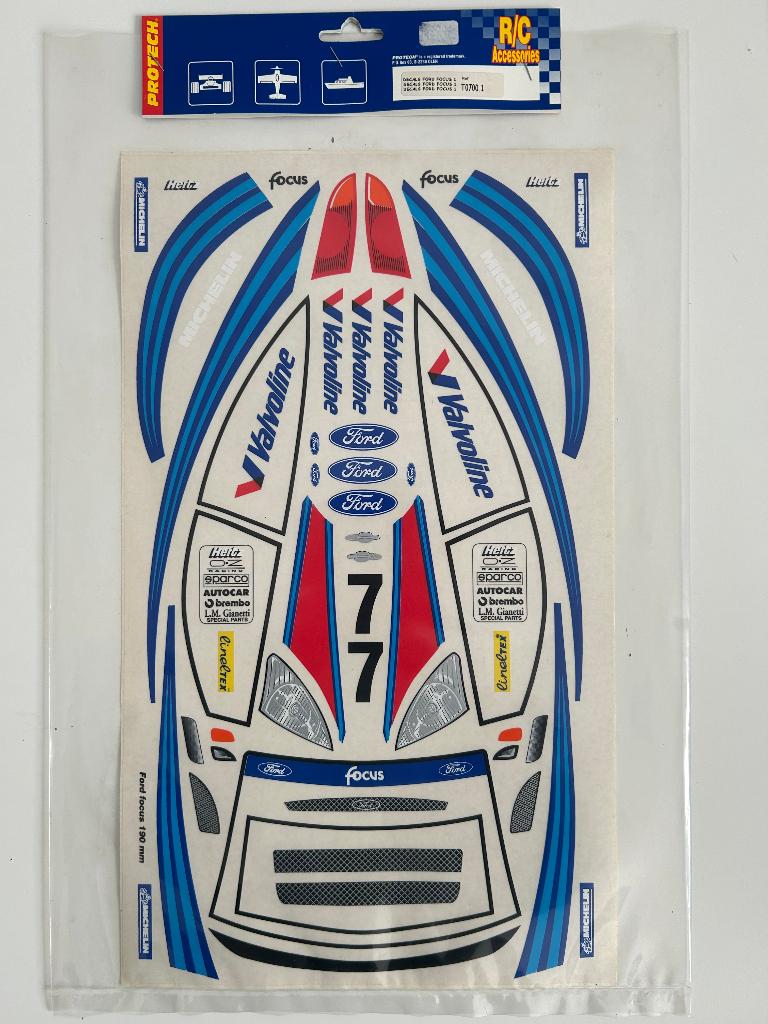 Protech decals Ford Focus 1 T0700.1 nieuw rc stickers, Ophalen of Verzenden, Nieuw, Overige schalen, Onderdeel