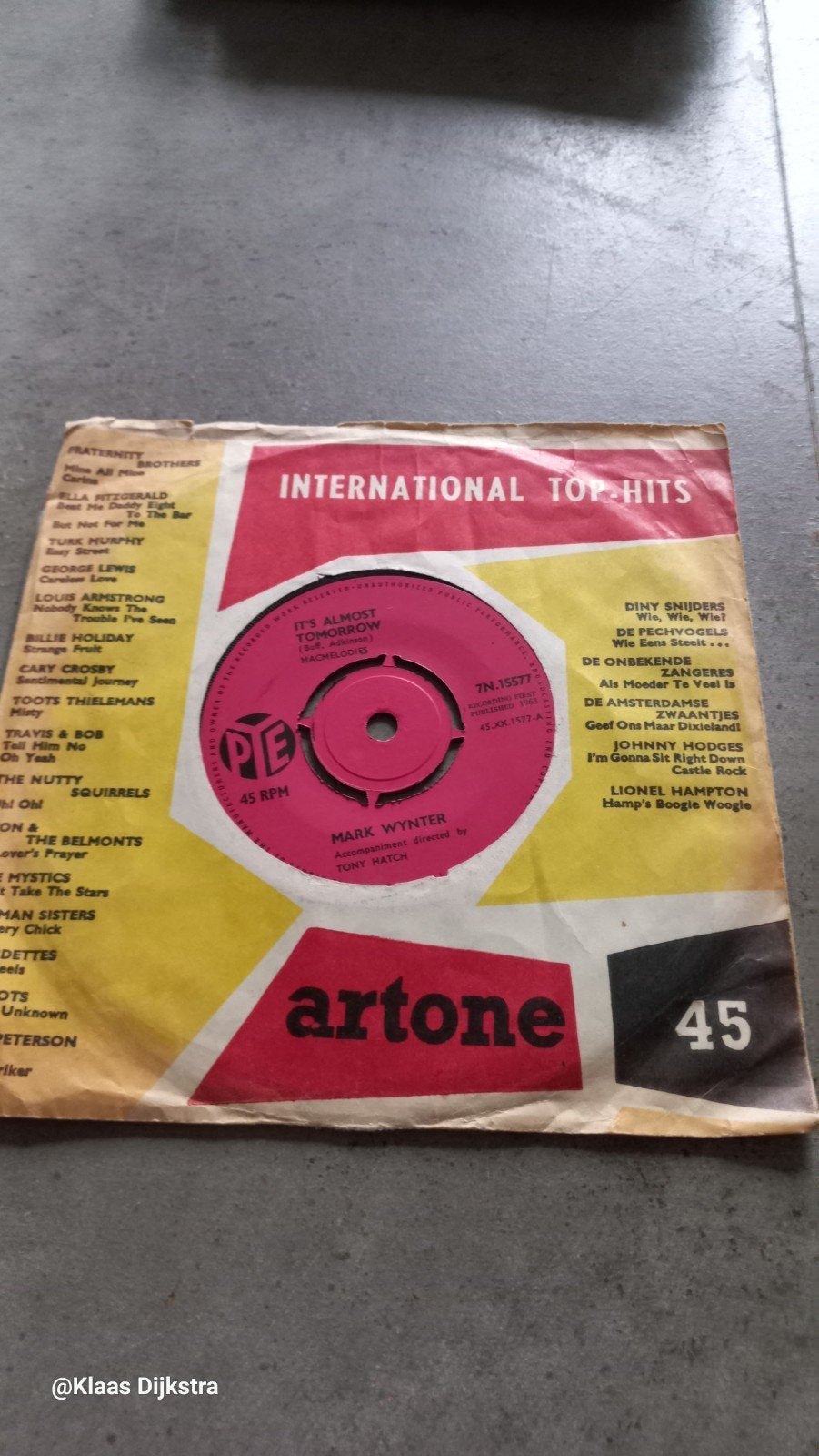 Mark Wynter - It's Almost Tomorrowi), Ophalen of Verzenden, Gebruikt, 7 inch, Pop
