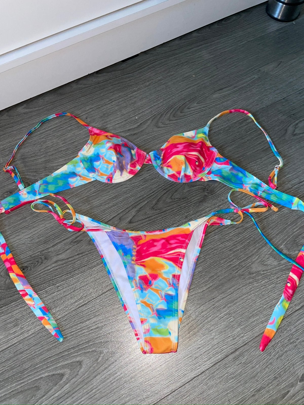 multicolor beugel bikini zomer strand set mt M nieuw, Ophalen of Verzenden, Zo goed als nieuw, Roze, Bikini