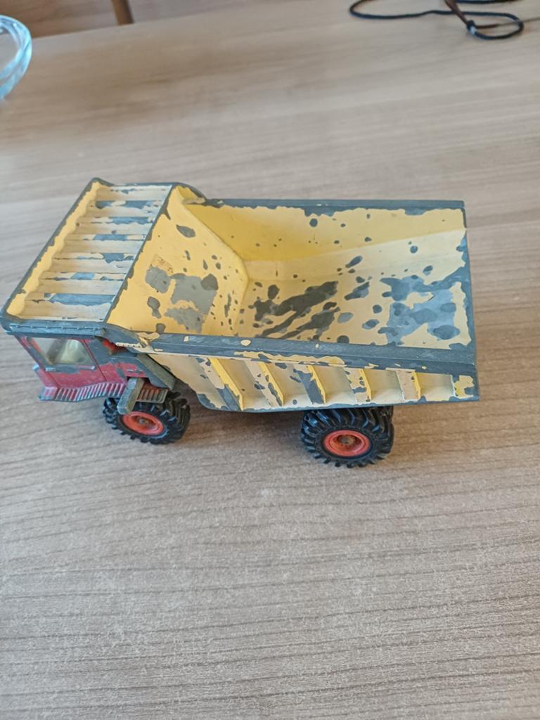 Vintage Dinky Toys Aveling-Barford Centaur kiepwagen, Ophalen of Verzenden, Gebruikt