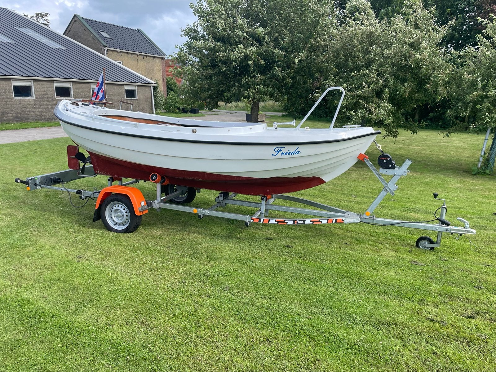 Sloep met Yanmar dieselmotor en trailer, Watersport en Boten, Binnenboordmotor, Diesel, Polyester, Trailer