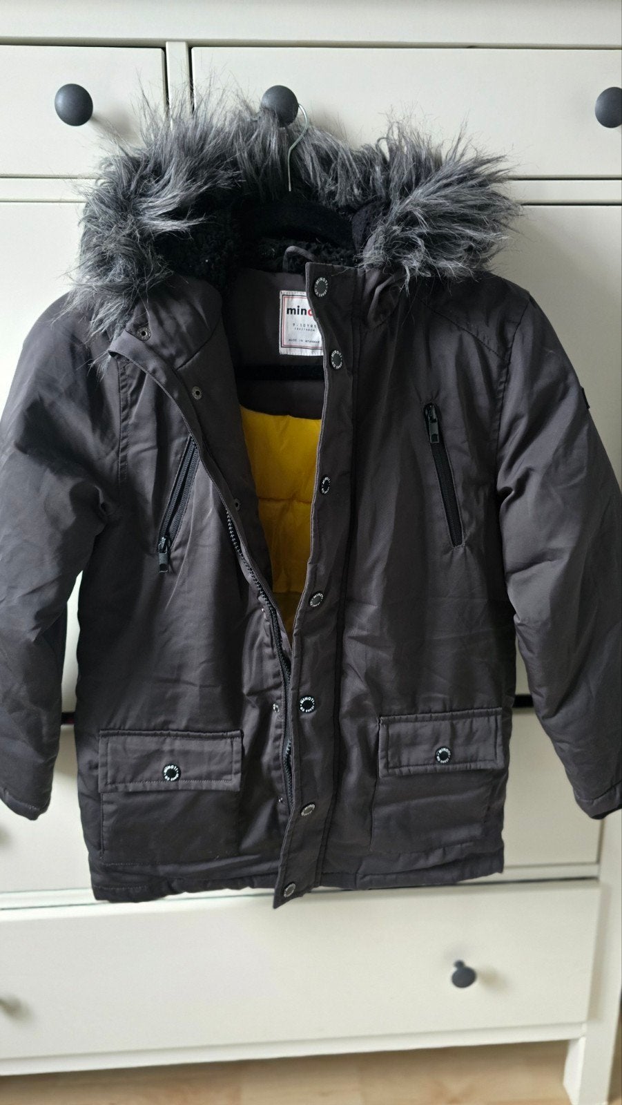 winterjas minoti 134/140, Ophalen of Verzenden, Zo goed als nieuw, Jongen, Jas