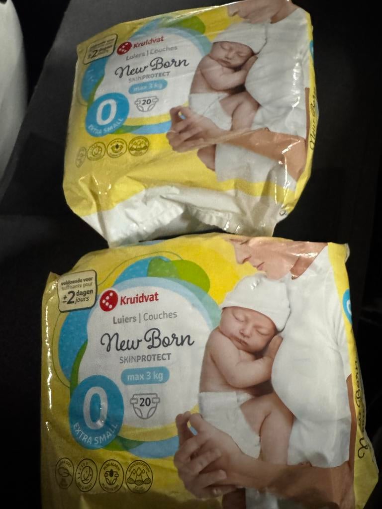Kruidvat New Born Luiers Maat 0 (Extra Small) - Nieuw, Ophalen of Verzenden, Nieuw