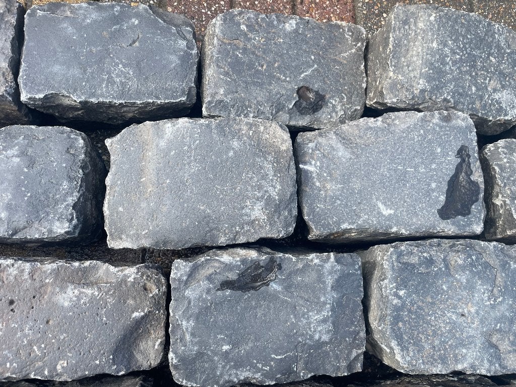 Nette partij natuursteen keien basalt blauw uit voorraad, Ophalen, Gebruikt, Natuursteen, Overige typen