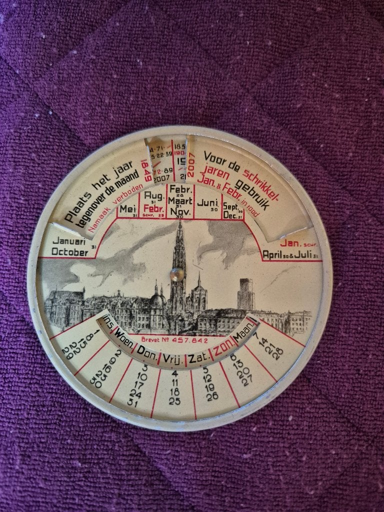 Eeuwigdurende kalender België  Skyline Antwerpen, Ophalen of Verzenden